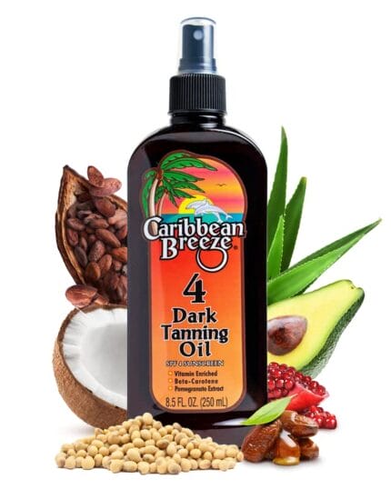 كاريبين بريز زيت تسمير بمعامل حماية 4 250 مل Caribbean Breeze SPF 4 Dark Tanning Oil