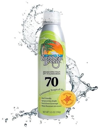 كاريبين بريز سبراي واقي شمس معامل حماية 70 156 مل Caribbean Breeze-SPF70 Sunscreen Spray